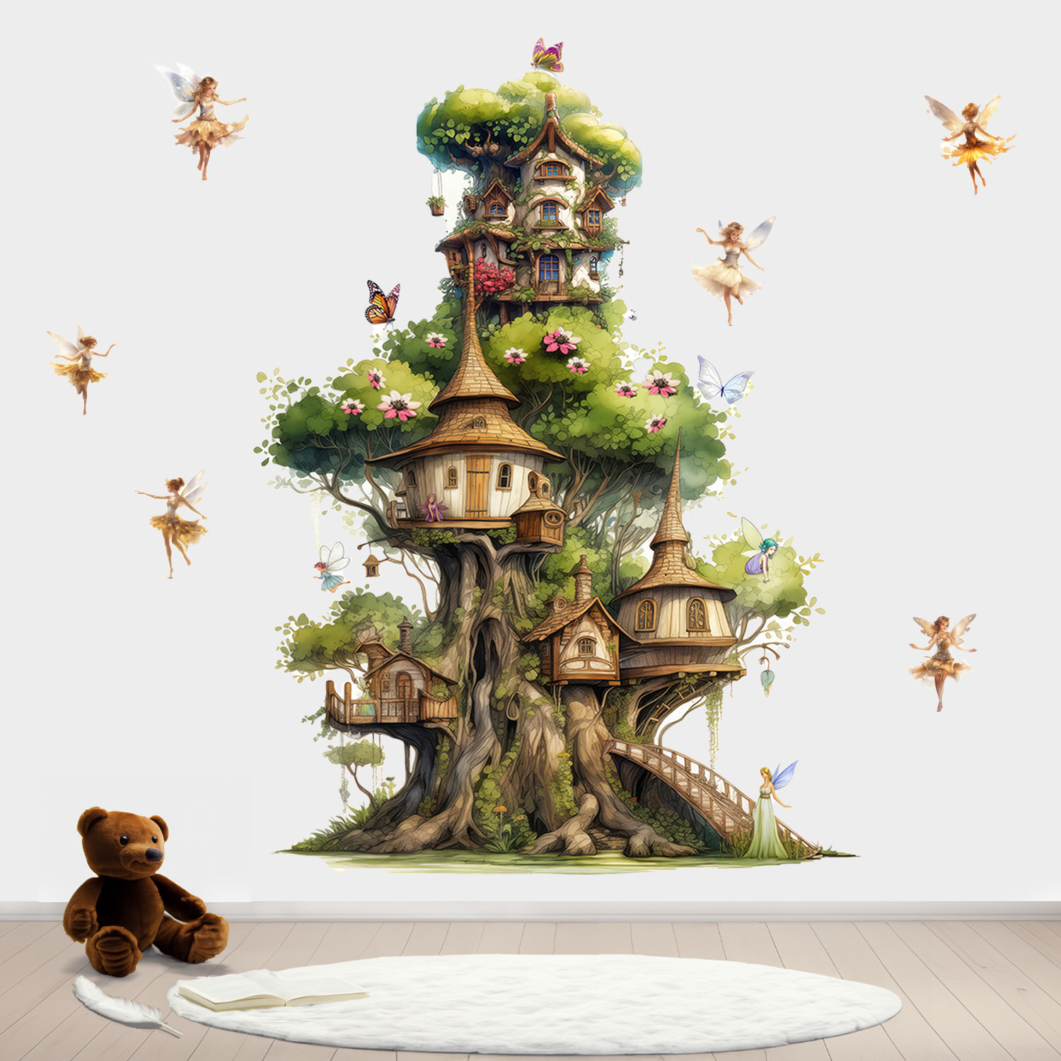 muursticker elfjes witte achtergrond sprookjes fantastie creatief artistiek muurstickerstunter muursticker elfjes witte achtergrond sprookjes fantastie creatief artistiek muurstickerstunter