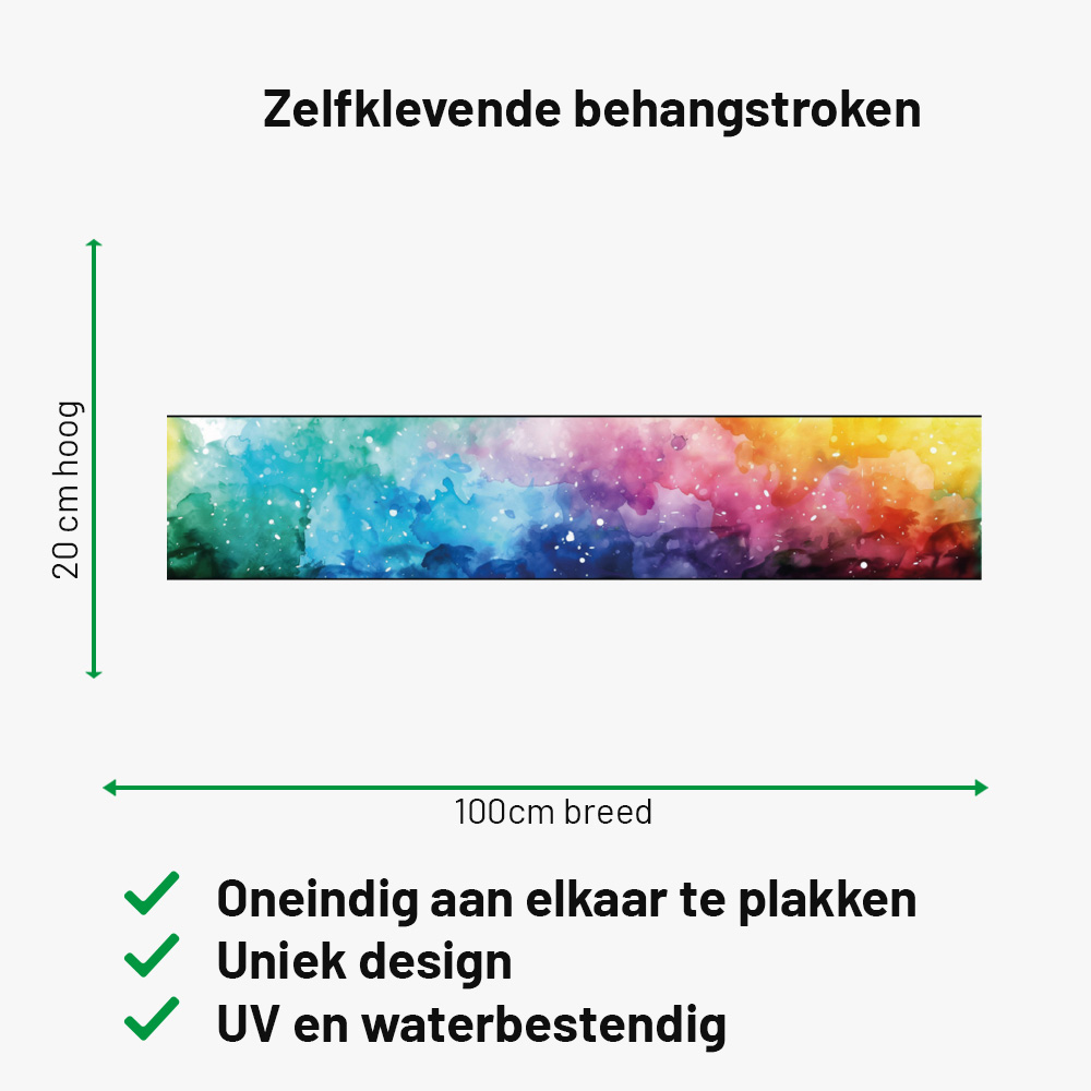 waterverf regenboog zelfklevende behangstrook waterverf regenboog zelfklevende behangstrook