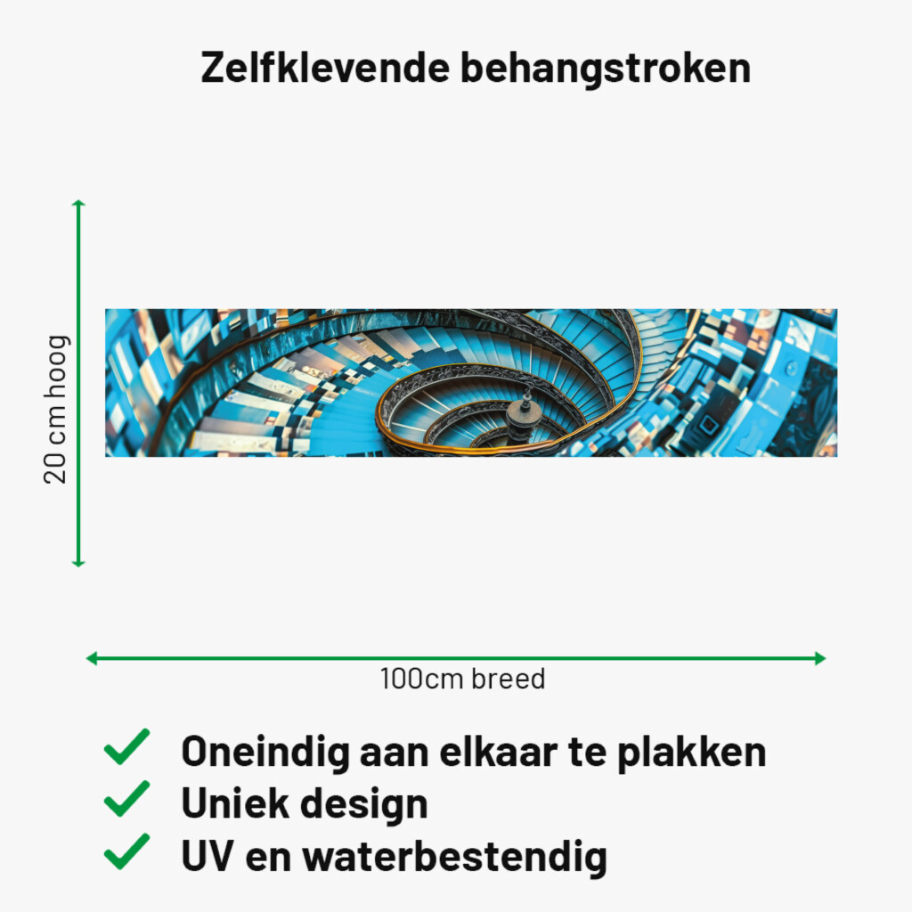 Illusie van trap zelfklevende behangrand creatief grappig muurstickerstunter