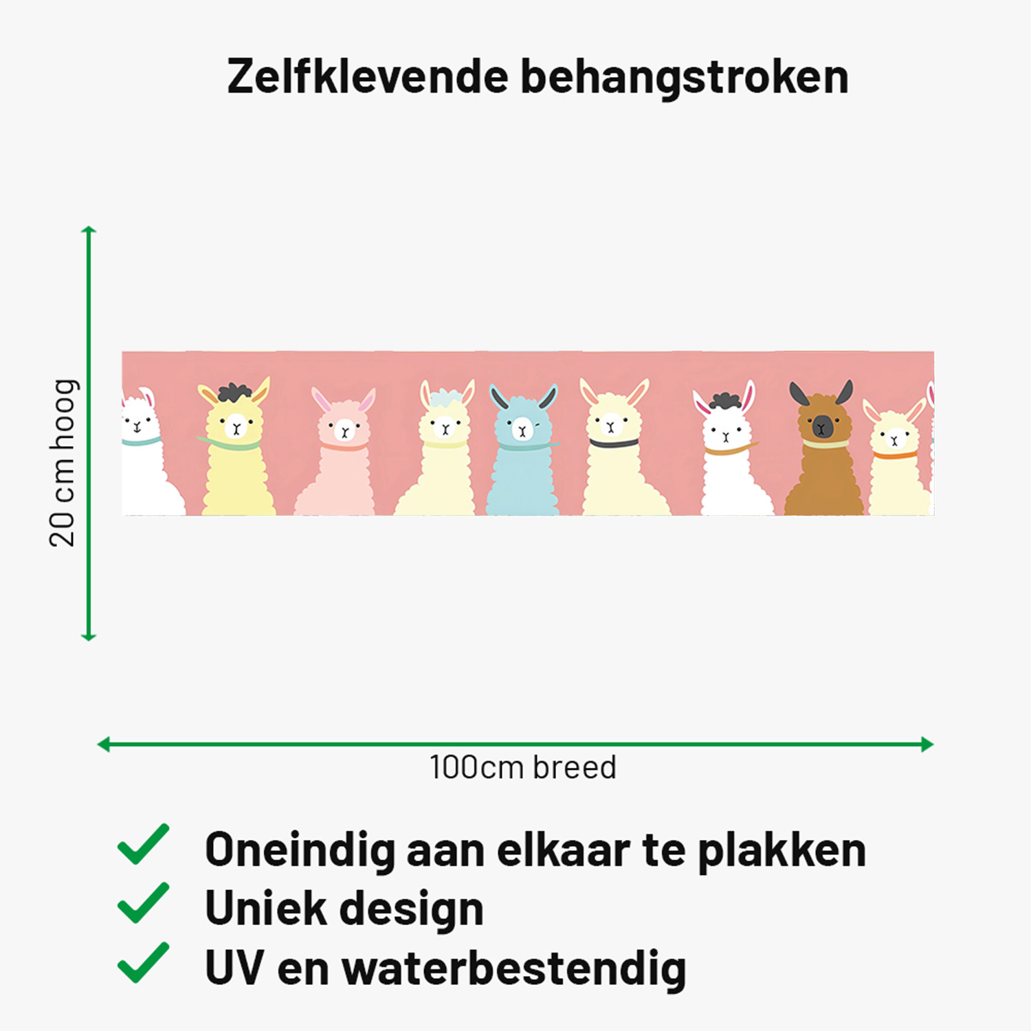 alpaca pastel kleuren behangstrook kleurrijk grappig kinderkamer alpaca pastel kleuren behangstrook kleurrijk grappig kinderkamer