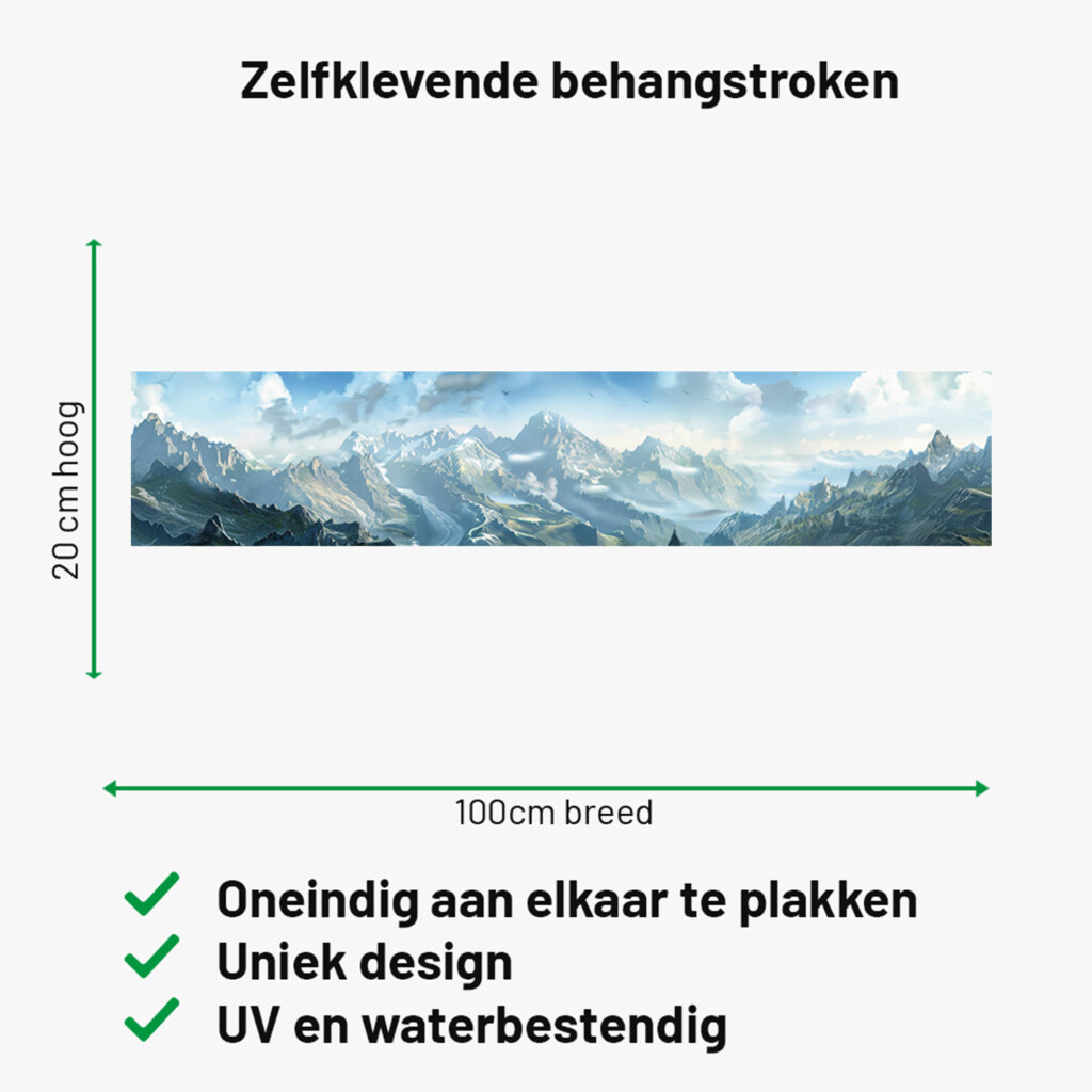 bergen zelfklevende behangstroken kinderkamer uitzicht creatief muurstickerstunter