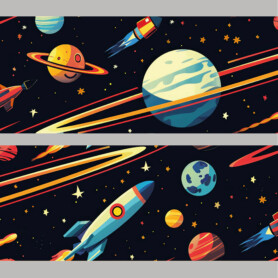 grote planeet met ringen zelfklevende behangstrook creatief muursticker