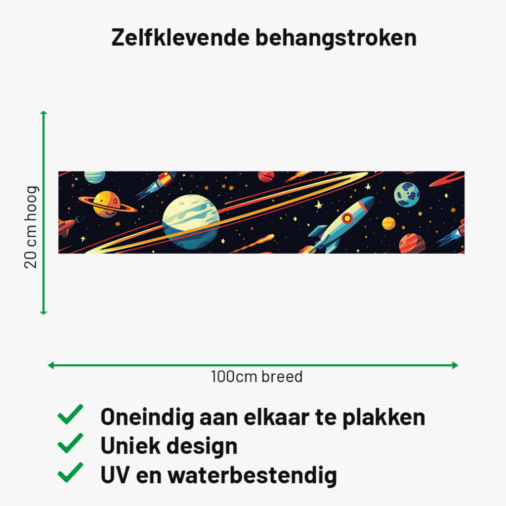grote planeet met ringen zelfklevende behangstrook creatief muursticker