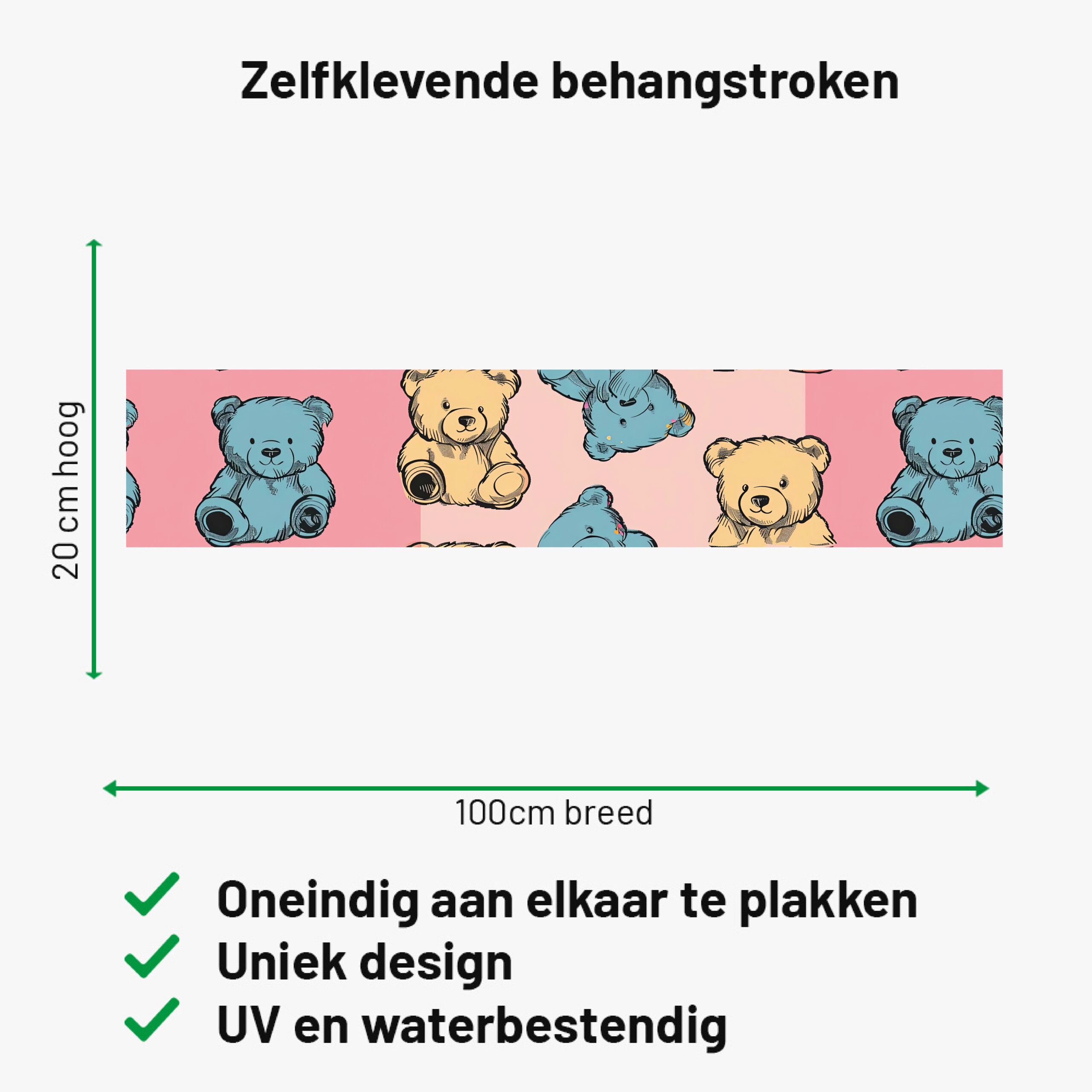teddyberen pastel zelfklevende behangrand schattig muurstickerstunter teddyberen pastel zelfklevende behangrand schattig muurstickerstunter