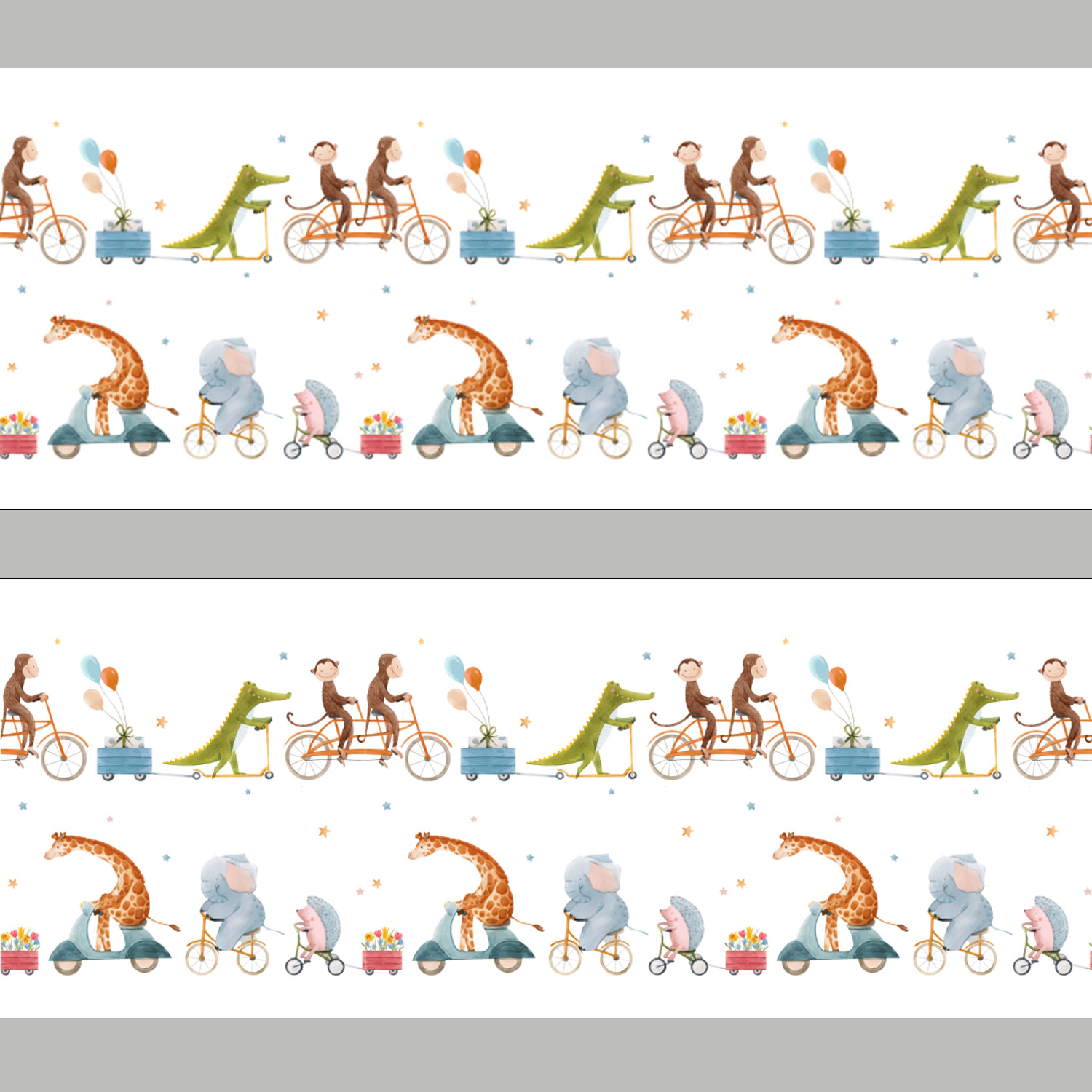 waterverf dieren polonaise giraffe aap krokodil olifant balonnen leuke kinderkamer stijl ideeen inspiratie vrolijk behangrand3 behangstrook waterverf dieren polonaise giraffe aap krokodil olifant balonnen leuke kinderkamer stijl ideeen inspiratie vrolijk behangrand3 behangstrook