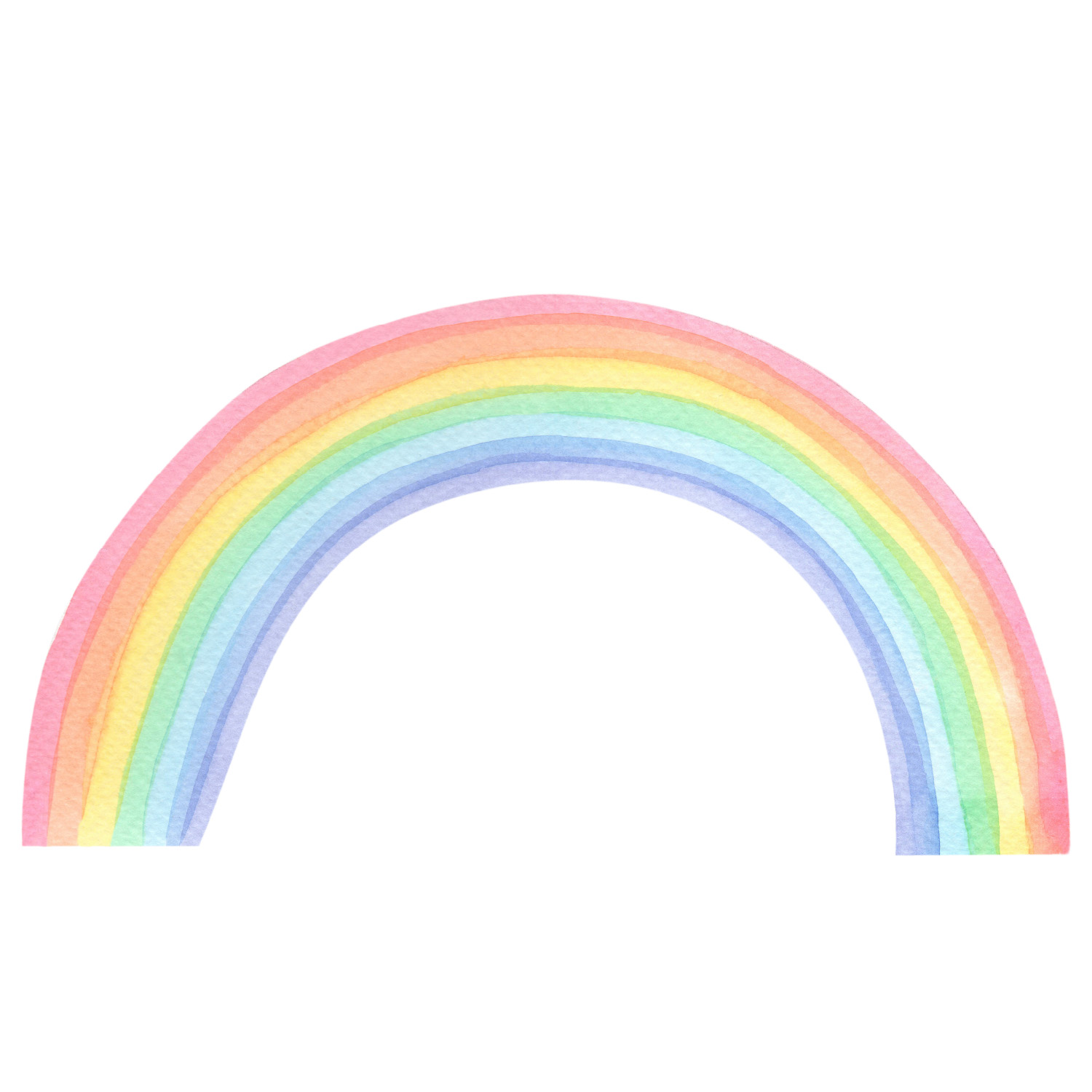 Muursticker regenboog in waterverf stijl creatief meerdere formaten vrolijke opvallende kleuren voor kinderkamer meisje hoge kwaliteit gemakkelijk aanbrengen Muursticker regenboog in waterverf stijl