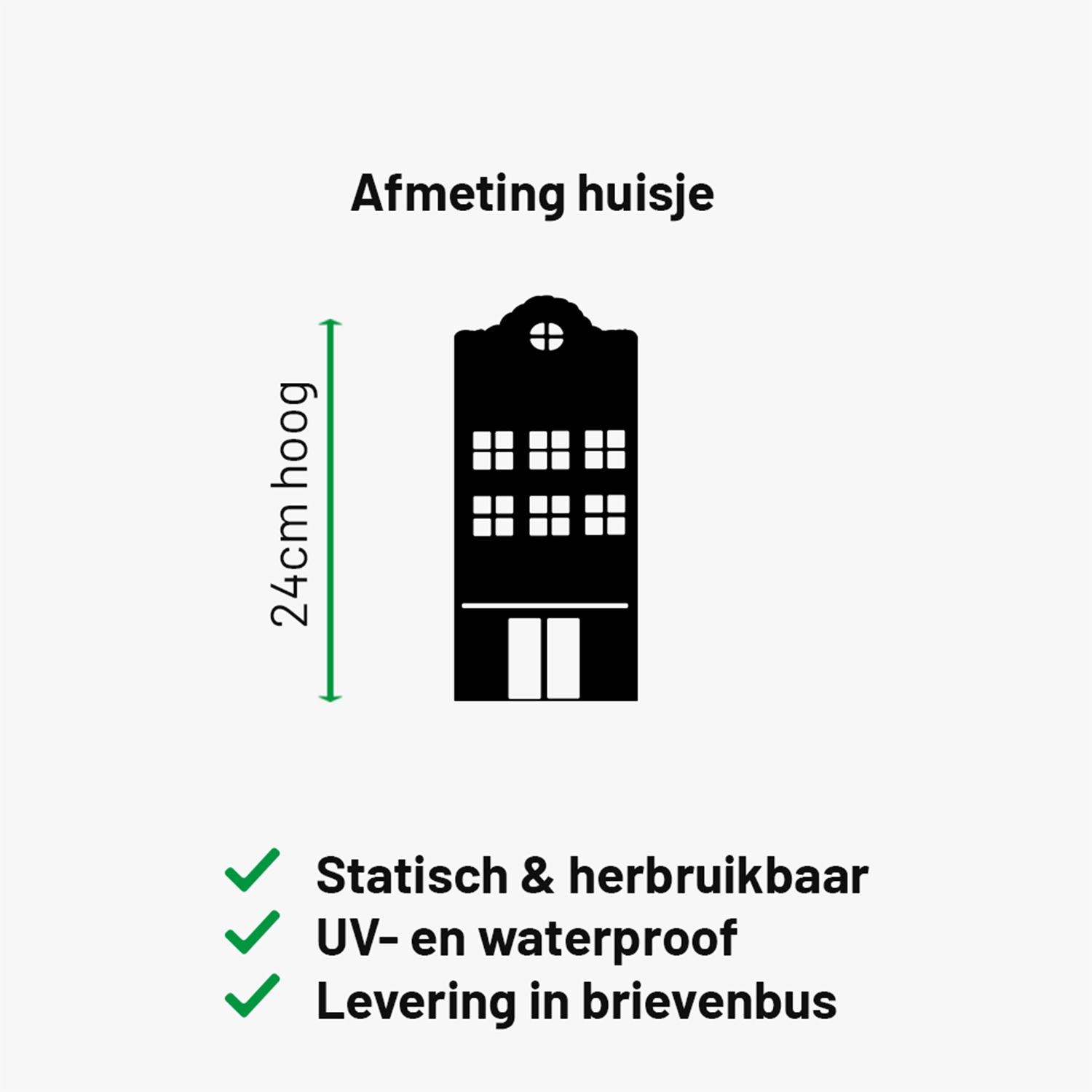 Afmeting huisje Large Afmeting huisje Large