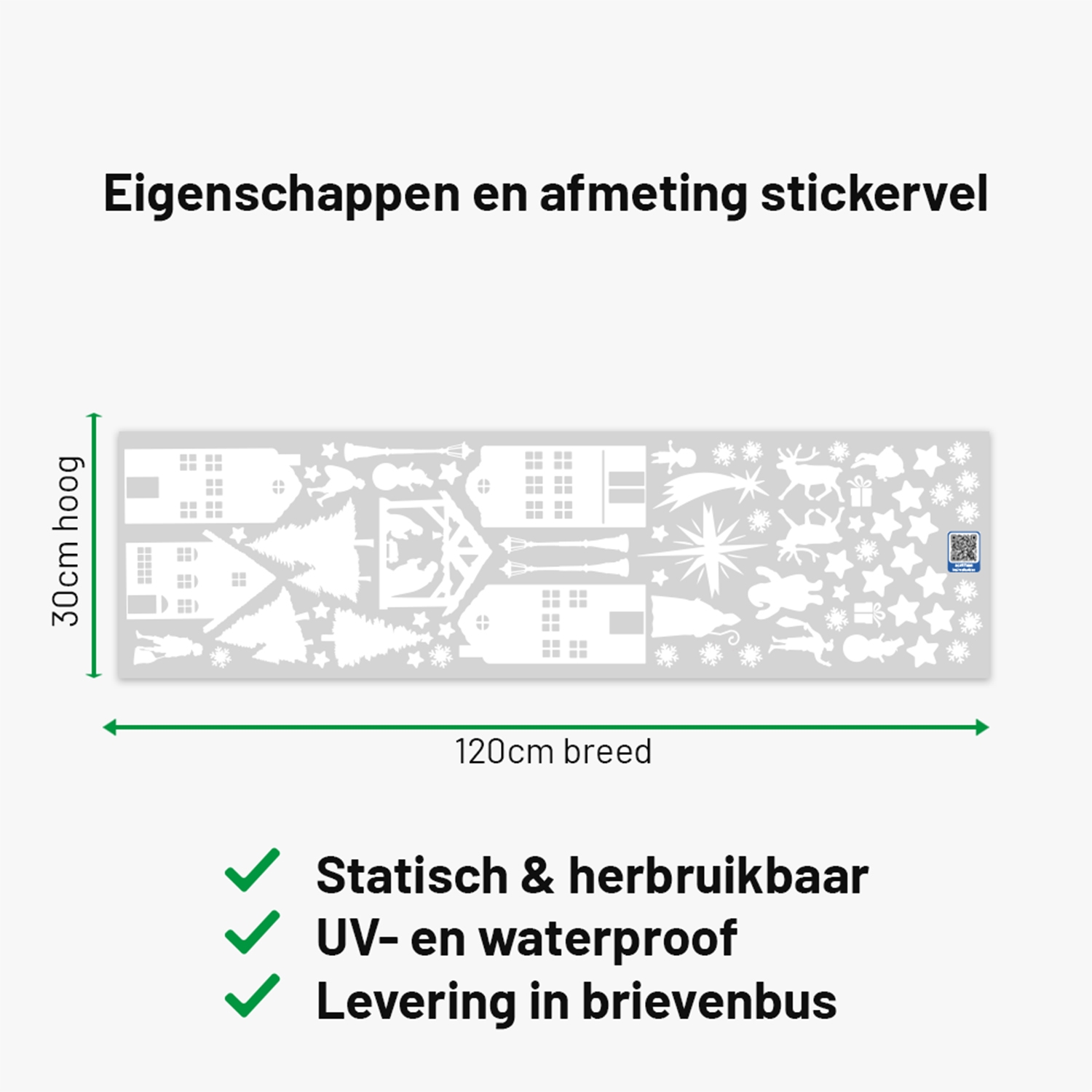 Sinterklaas en kerst stickervel large wit Sinterklaas en kerst stickervel large wit