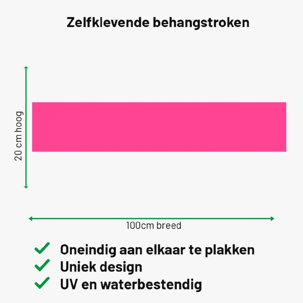 Zelfklevende behangrand Roze