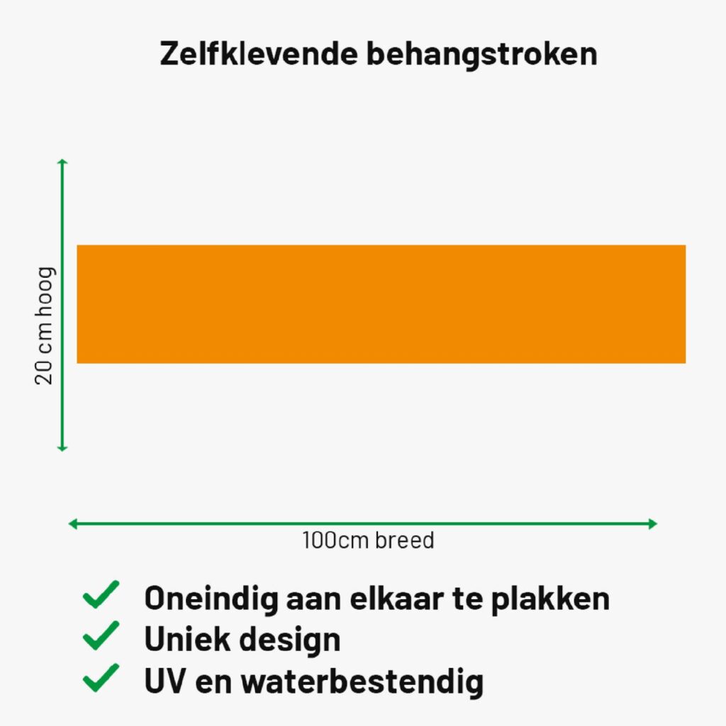 Zelfklevende behangrand Oranje