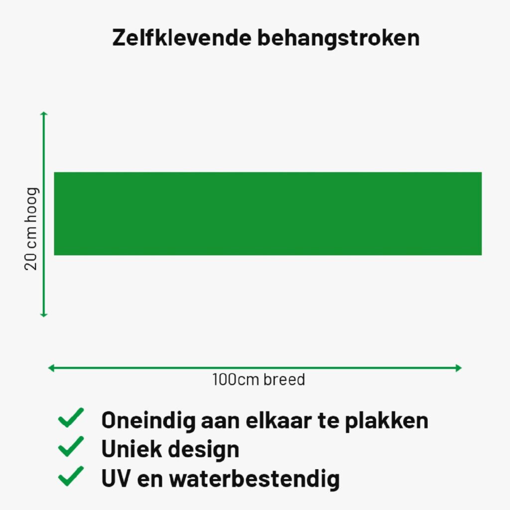 Zelfklevende behangrand Donkergroen