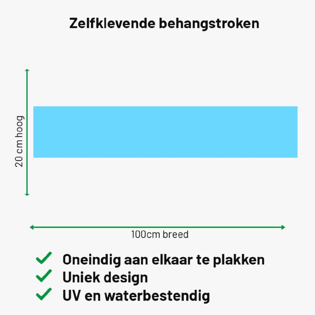 Zelfklevende behangrand Lichtblauw