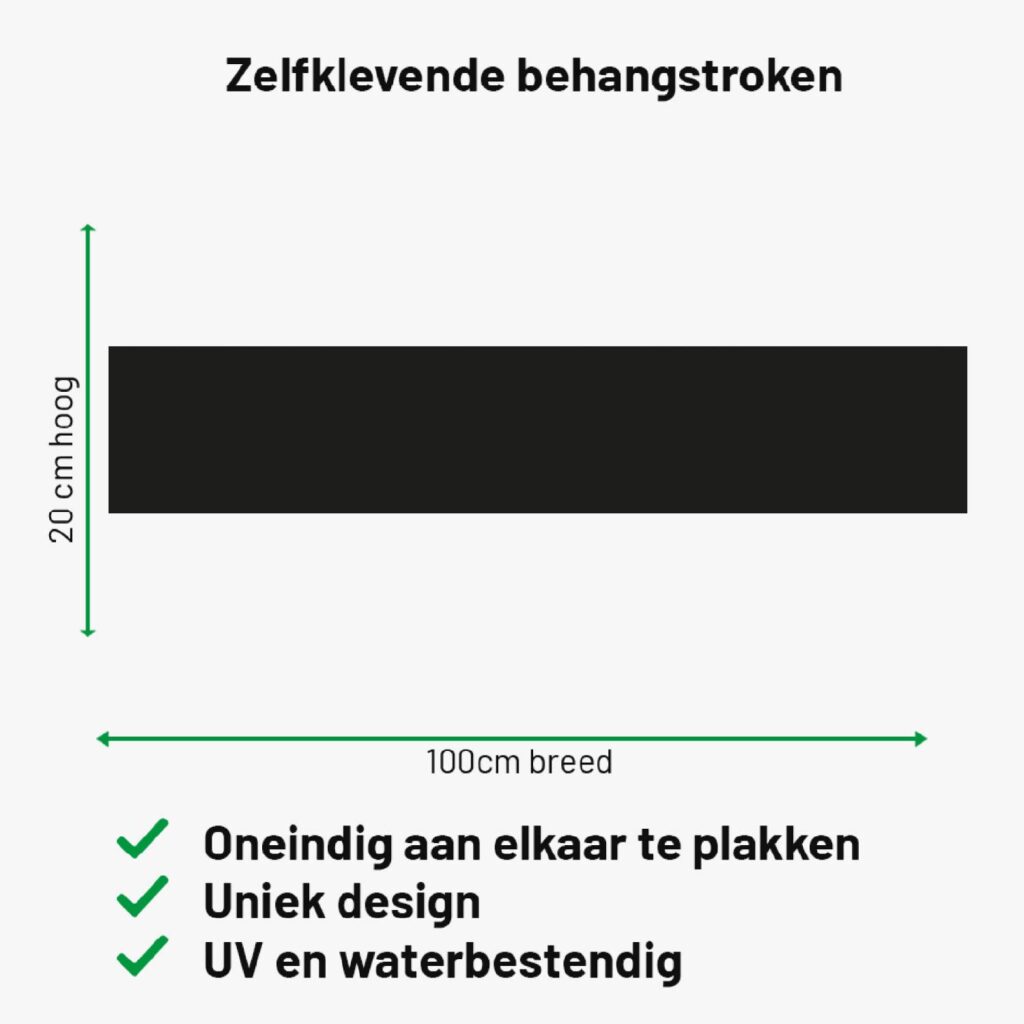 Zelfklevende behangrand Zwart