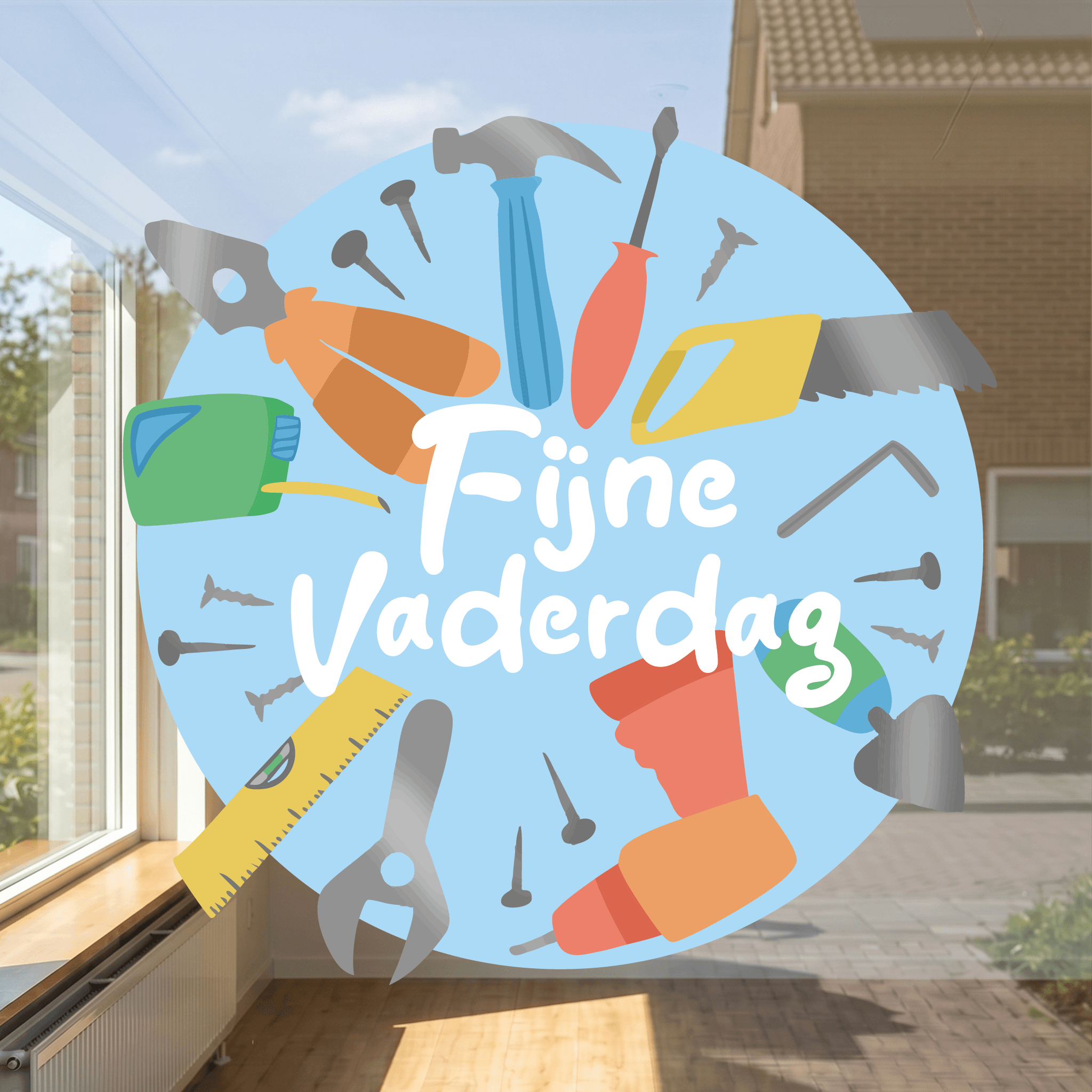 fijne vaderdag raamsticker Raamstickers Vaderdag – MEDIUM formaat - "Fijne Vaderdag" 50 cm